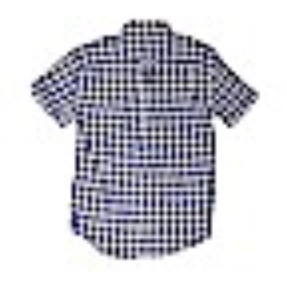 Crewcuts gingham short sleeved boys shirt- Navy - Picture 2 of 4